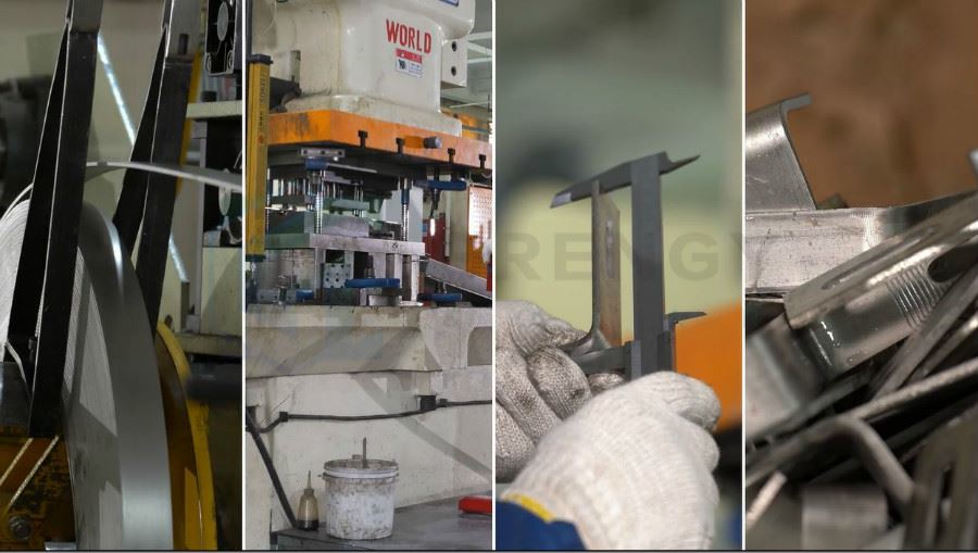 Production line of adjustable slate roof solar hook