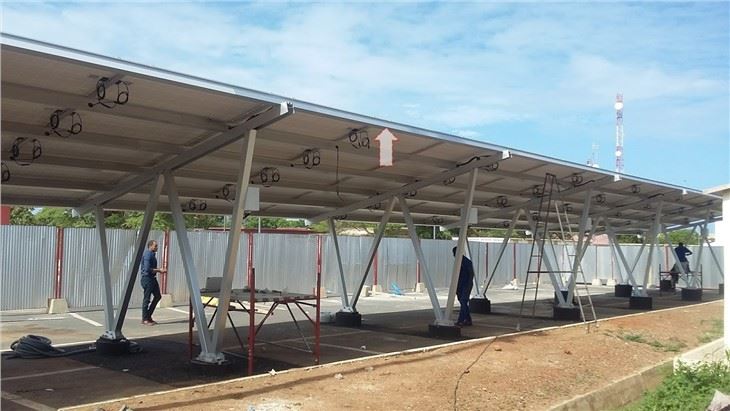 Antirust Solar Parking Lot Mounting Structure
