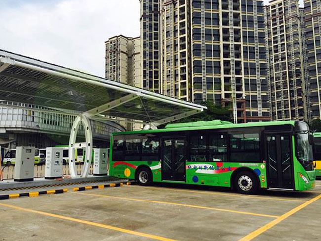 फोटोवोल्टिक शेड आधिकारिक तौर पर Foshan Gaoming बस स्टेशन में खोला गया था