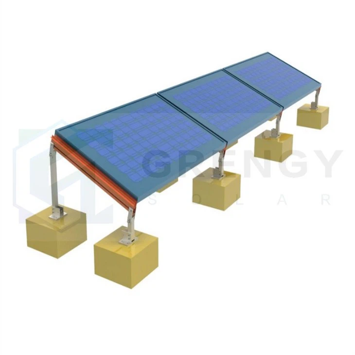 Single row solar mounting system