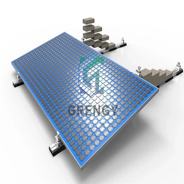 Aluminum solar ballast mounting structures