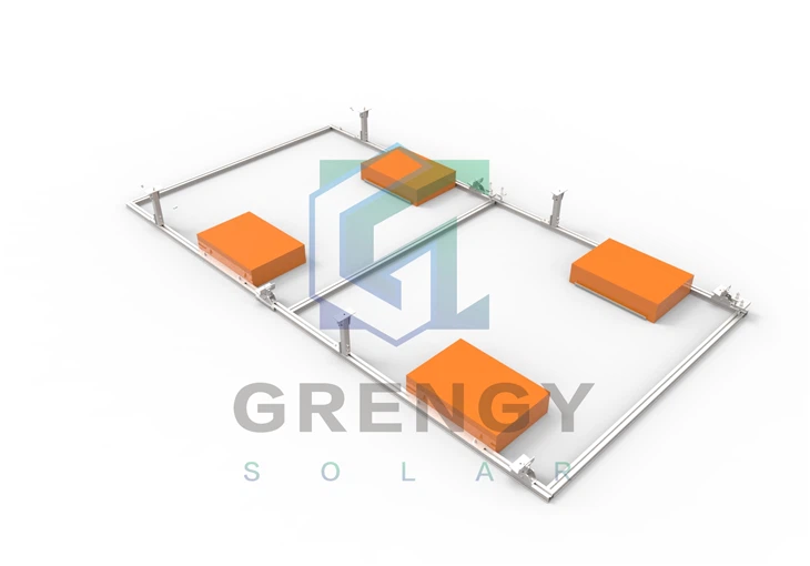 Flat Roof Ballasted Solar Racking Systems
