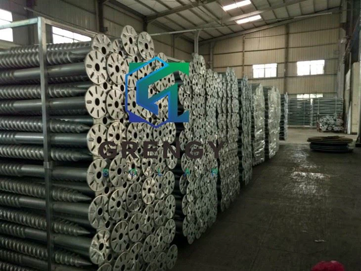 No Dig Double Blades Ground Screw Piles With Flanges