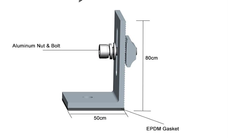 Universal Adjustable L-Foot For Metal Roof Solar Panel Mounting Kits factory